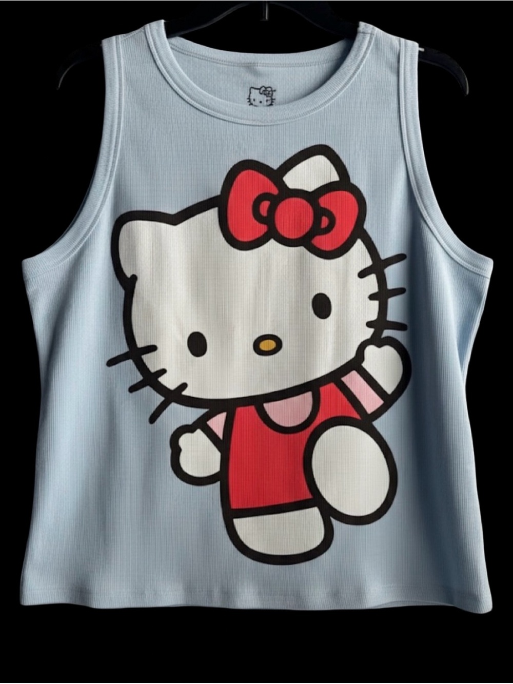 Hello Kitty Sanrio Light Blue Ribbed Crop Tank Top Women Size 3X
New with Tag